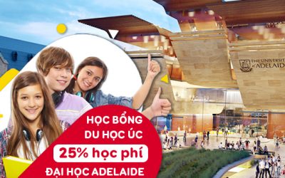Học bổng du học Úc – 25% học phí cho khóa dự bị và chuyển tiếp đại học tại Đại học Adelaide