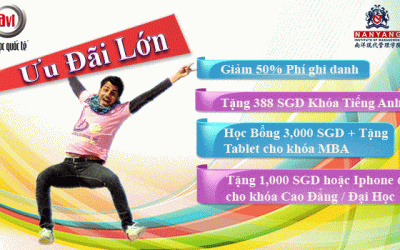 Học bổng lên đến 3,000 SGD, tặng Iphone 6 và Máy tính bảng tại Học viện quản lý Nanyang (NIM)