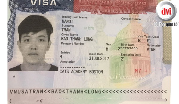 Visa du học Mỹ: Trần Bảo Thanh Long