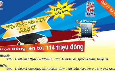 Hội thảo du học Thuỵ Sĩ – Học bổng lên đến 114 triệu đồng cùng học viện HTMi