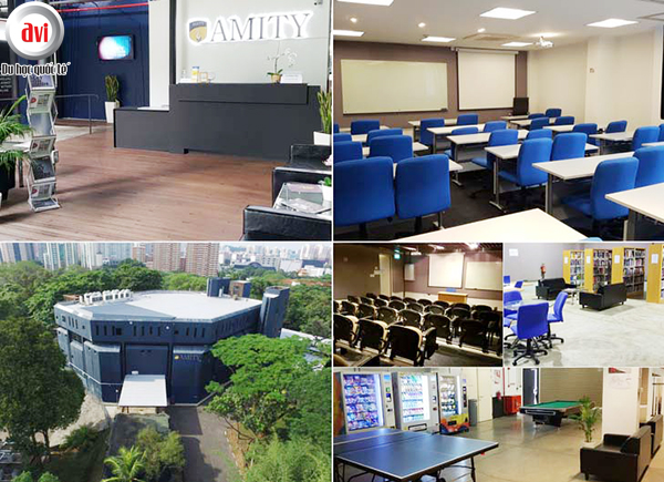 Trường Kinh doanh Quốc tế Amity tọa lạc tại khu Raffles Place, Singapore