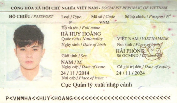 hộ chiếu hà huy hoàng