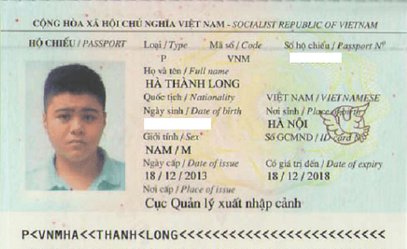 hộ chiếu Hà Thành Long
