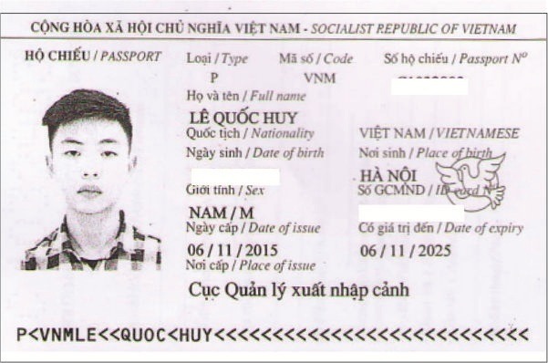hộ chiếu lê quốc huy