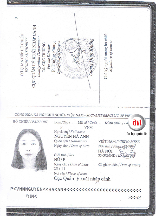 Hộ chiếu Nguyễn Hà Anh