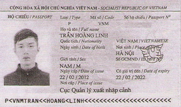 hộ chiếu trần hoàng linh