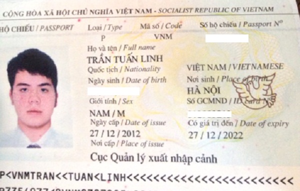 hộ chiếu trần tuấn linh