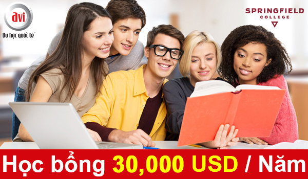 Học bổng & hỗ trợ hấp dẫn lên tới 30 000 USD/ năm từ Springfield College