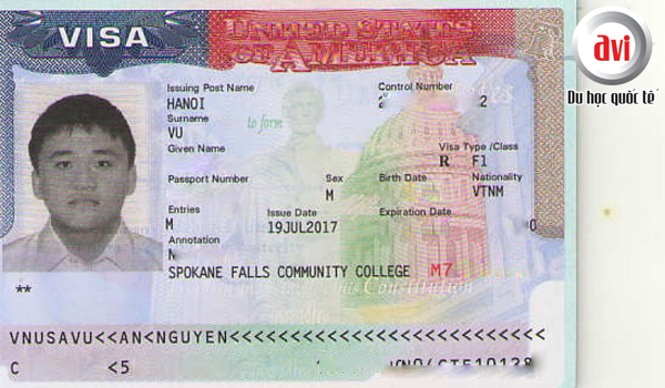 Visa du học Mỹ bạn Vũ An Nguyên