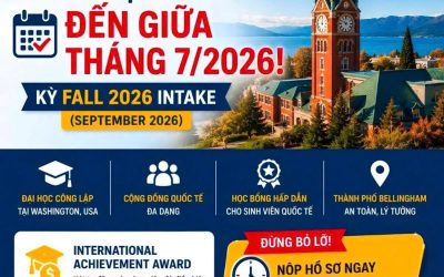 Cơ Hội Ghi Danh Chót Kỳ Thu 2026: Trải Nghiệm Giáo Dục Công Lập Đỉnh Cao Tại Western Washington University (WWU)
