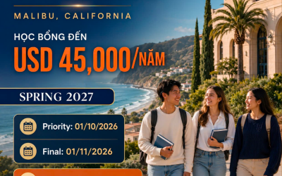 ĐẾN MALIBU, CALIFORNIA KỲ SPRING 2027: CHINH PHỤC HỌC BỔNG ĐẾN 45,000 USD/NĂM TẠI PEPPERDINE UNIVERSITY