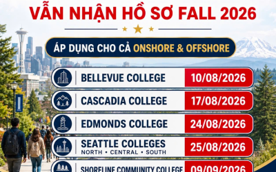 LỘ TRÌNH 2+2 KỲ FALL 2026: TỔNG HỢP DEADLINE CÁC TRƯỜNG CAO ĐẲNG CỘNG ĐỒNG TOP ĐẦU BANG WASHINGTON